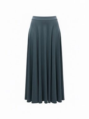HALARA Deep Teal Pleated Maxi Skirt